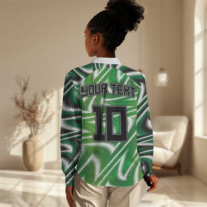 Custom Nigeria Football Women Casual Shirt Sporty Super Eagles