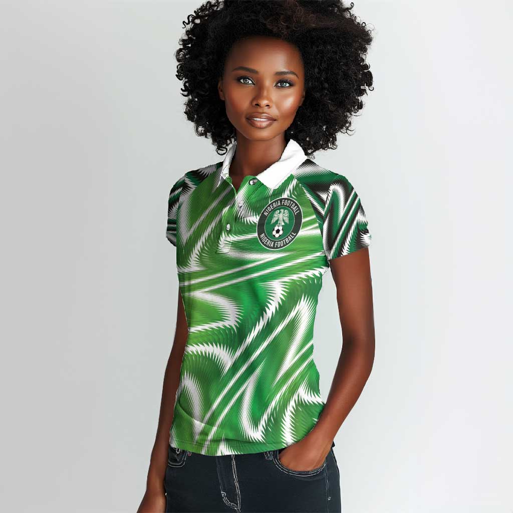 Custom Nigeria Football Women Polo Shirt Sporty Super Eagles