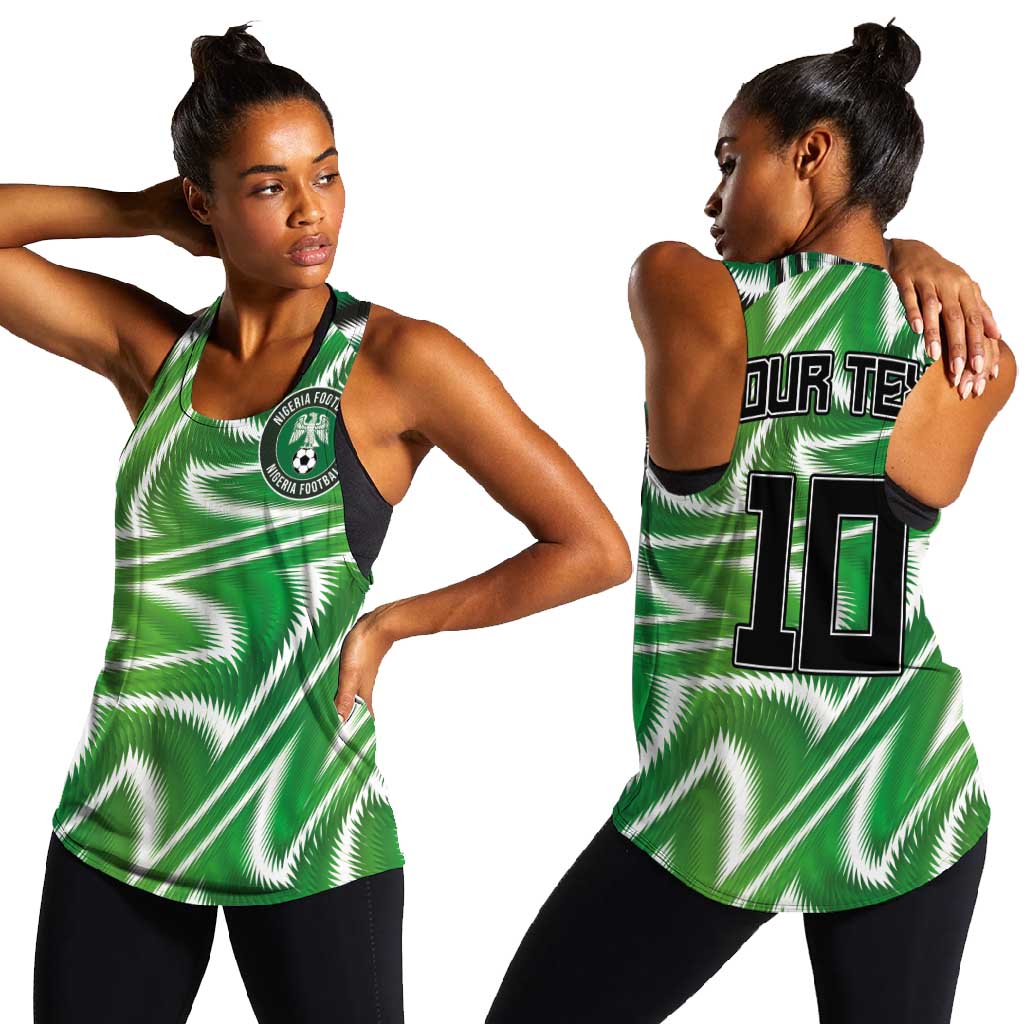 Custom Nigeria Football Women Racerback Tank Sporty Super Eagles
