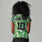 Custom Nigeria Football Women V-Neck T-Shirt Sporty Super Eagles