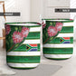 South Africa Football Laundry Basket King Protea with African Heritage Stripes Style