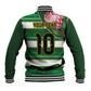 Custom South Africa Football Baseball Jacket King Protea with African Heritage Stripes Style