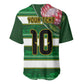 Custom South Africa Football Baseball Jersey King Protea with African Heritage Stripes Style