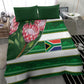 South Africa Football Bedding Set King Protea with African Heritage Stripes Style