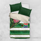 South Africa Football Bedding Set King Protea with African Heritage Stripes Style
