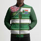 Custom South Africa Football Bomber Puffer Jacket King Protea with African Heritage Stripes Style