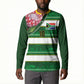 Custom South Africa Football Button Sweatshirt King Protea with African Heritage Stripes Style