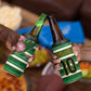 Custom South Africa Football 4 in 1 Can Cooler Tumbler King Protea with African Heritage Stripes Style