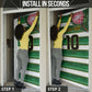 Custom South Africa Football Door Cover King Protea with African Heritage Stripes Style