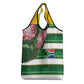 South Africa Football Grocery Bag King Protea with African Heritage Stripes Style