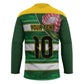 Custom South Africa Football Hockey Jersey King Protea with African Heritage Stripes Style