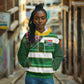 Custom South Africa Football Hoodie King Protea with African Heritage Stripes Style