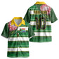 Custom South Africa Football Kid Hawaiian Shirt King Protea with African Heritage Stripes Style LT03