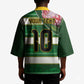 Custom South Africa Football Kimono King Protea with African Heritage Stripes Style