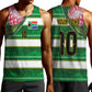 Custom South Africa Football Men Tank Top King Protea with African Heritage Stripes Style