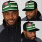 South Africa Football Mesh Trucker Cap King Protea with African Heritage Stripes Style