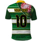 Custom South Africa Football Polo Shirt King Protea with African Heritage Stripes Style