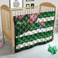 South Africa Football Quilt King Protea with African Heritage Stripes Style
