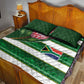 South Africa Football Quilt Bed Set King Protea with African Heritage Stripes Style