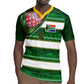 Custom South Africa Football Rugby Jersey King Protea with African Heritage Stripes Style