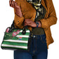 South Africa Football Shoulder Handbag King Protea with African Heritage Stripes Style