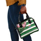 South Africa Football Shoulder Handbag King Protea with African Heritage Stripes Style