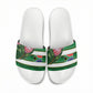South Africa Football Slide Sandals King Protea with African Heritage Stripes Style