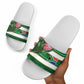 South Africa Football Slide Sandals King Protea with African Heritage Stripes Style