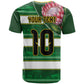 Custom South Africa Football T shirt King Protea with African Heritage Stripes Style