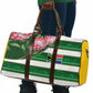 South Africa Football Travel Bag King Protea with African Heritage Stripes Style