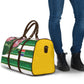South Africa Football Travel Bag King Protea with African Heritage Stripes Style