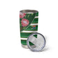 Custom South Africa Football Tumbler Cup King Protea with African Heritage Stripes Style