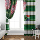 South Africa Football Window Curtain King Protea with African Heritage Stripes Style