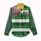 Custom South Africa Football Women Casual Shirt King Protea with African Heritage Stripes Style
