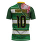 Custom South Africa Football Zipper Polo Shirt King Protea with African Heritage Stripes Style