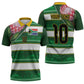 Custom South Africa Football Zipper Polo Shirt King Protea with African Heritage Stripes Style