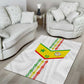 Custom Senegal Football Area Rug Tricolor African Stripes Motif Sporty Style - African Pride