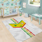 Custom Senegal Football Area Rug Tricolor African Stripes Motif Sporty Style - African Pride