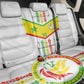 Custom Senegal Football Back Car Seat Cover Tricolor African Stripes Motif Sporty Style - African Pride