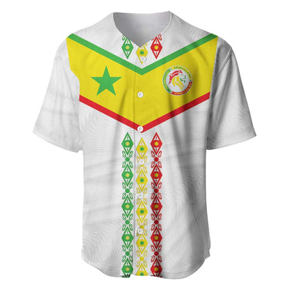 Custom Senegal Football Baseball Jersey Tricolor African Stripes Motif Sporty Style - African Pride