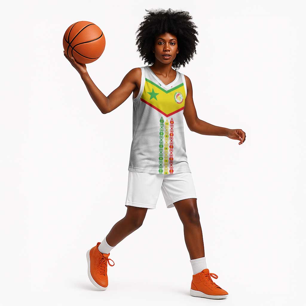 Custom Senegal Football Basketball Jersey Tricolor African Stripes Motif Sporty Style - African Pride