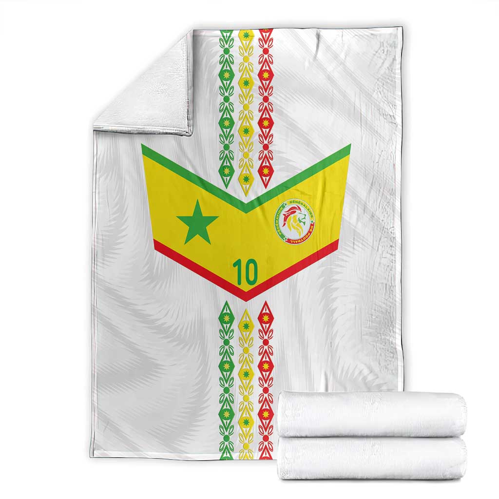 Custom Senegal Football Blanket Tricolor African Stripes Motif Sporty Style - African Pride