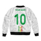 Custom Senegal Football Bomber Jacket Tricolor African Stripes Motif Sporty Style - African Pride