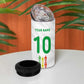 Custom Senegal Football 4 in 1 Can Cooler Tumbler Tricolor African Stripes Motif Sporty Style - African Pride