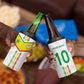 Custom Senegal Football 4 in 1 Can Cooler Tumbler Tricolor African Stripes Motif Sporty Style - African Pride