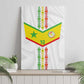 Custom Senegal Football Canvas Wall Art Tricolor African Stripes Motif Sporty Style - African Pride