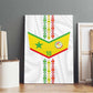 Custom Senegal Football Canvas Wall Art Tricolor African Stripes Motif Sporty Style - African Pride