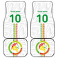 Custom Senegal Football Car Mats Tricolor African Stripes Motif Sporty Style - African Pride