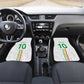 Custom Senegal Football Car Mats Tricolor African Stripes Motif Sporty Style - African Pride