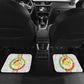 Custom Senegal Football Car Mats Tricolor African Stripes Motif Sporty Style - African Pride